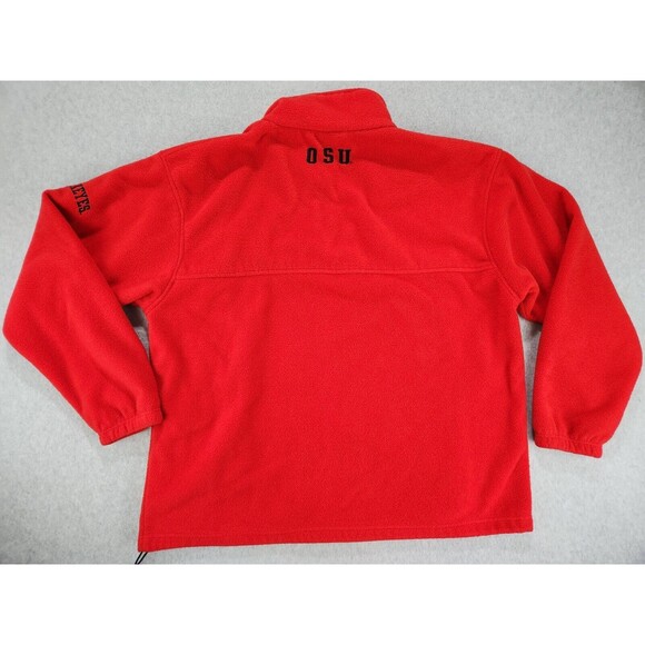Ohio State Buckeyes Jacket Mens Large XL Red Fleece Full Zip‎ OSU Football Coat - Picture 11 of 14